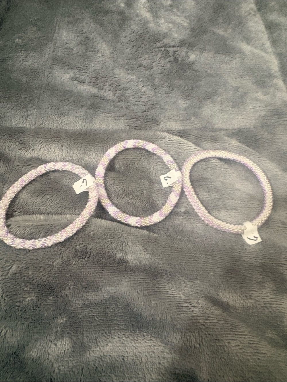 purple bracelets
